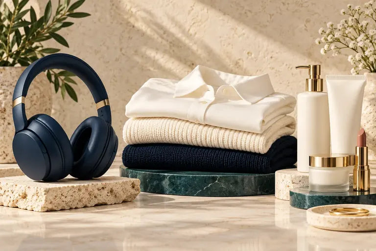 Audífonos, ropa y cosméticos para tu día a día